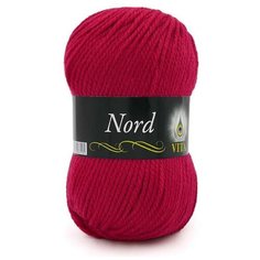 Пряжа Vita Nord (Норд) 5шт 4758 красная ягода 48% шерсть, 52% акрил 100г 116м