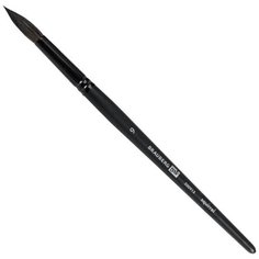 Кисть BRAUBERG Art classic, белка, круглая, № 9, короткая ручка №9, 1 шт., черный