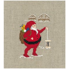 Le Bonheur des Dames набор для вышивания Santa Claus with lantern 7 x 10 см, 2623