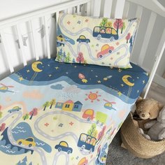 Постельное белье в кроватку для новорожденного "Город" Детский комплект постельного белья La Notta Kids