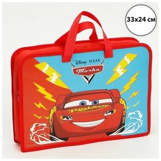 Папка с ручками пластик А4 80мм 330*240 ПТ 14-4, Тачки Disney
