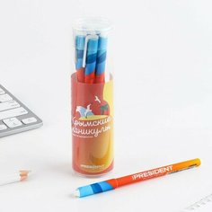 Ручка пластик с колпачком шариковая, синяя паста "Крымские каникулы" 0.7 мм Dreammart