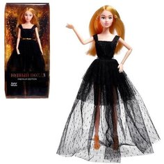 Кукла-модель шарнирная «Ксения - Модный показ» в черном платье Happy Valley