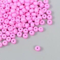 Бисер стекло , размер №6, Розовая фуксия 15 грамм , для рукоделия, плетения, вышивания Нет бренда