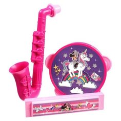 Музыкальные инструменты «Минни Маус», в наборе 3 предмета, цвет розовый Disney