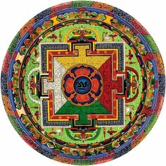 Деревянный пазл коллекции "Мандалы Тибета" / 30х30см, 243 детали / Подарок для взрослых и детей Puzzle Box