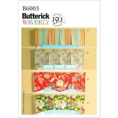 Выкройка BUTTERICK №6003 Ламбрекен на окно Vogue Patterns