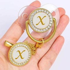 Именная силиконовая соска ортодонтическая с держателем A Myletik