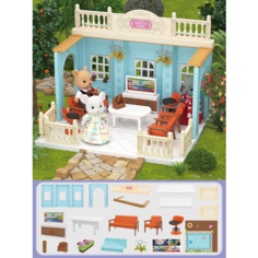 KOALA TOWN Детский кукольный домик с мебелью и куклой фигуркой животного: гостинная Shark Toys