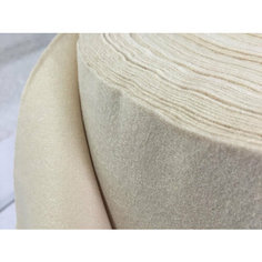 Фетр корейский мягкий листовой 33х110 см (1 шт/упак) толщина 1 мм, цвет бежевый RN-33 / для творчества рукоделия КафеБижу