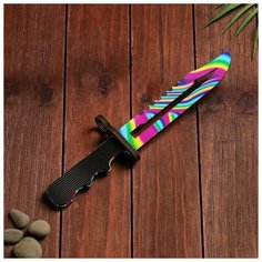 Сувенир деревянный Штык нож, радужное лезвие Нет бренда