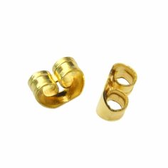 Стопперы заглушки для сережек Gold Butterfly (20 шт) (6x4 мм) фурнитура для рукоделия Нестандарт