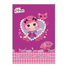 Action! LL-CC-8/8 Набор цветного мелованного картона lalaloopsy , ф. а4, 8 цв, 8 л, action!