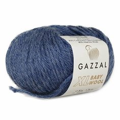 Пряжа GAZZAL BABY WOOL XL (Gazzal), синий джинс - 844, 40% мерин. шерсть, 40% акрил, 20% кашемир ПА, 10 мотков, 50 г, 100 м.