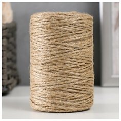 Пряжа джутовая 100% джут 100м/100гр, 2-х ниточная Нет бренда