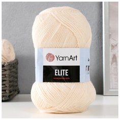 Пряжа "Elite" 100% акрил 300м/100г (854 экрю) Yarn Art