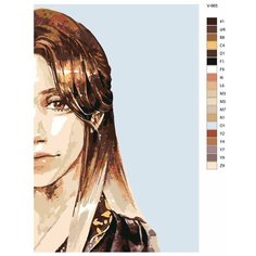 Картина по номерам V-965 "Сериал. Дорама История девятихвостого лиса. Портрет Lee Yeon", 50x70 см Brushes Paints