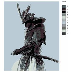 Картина по номерам V-248 "Самурай", 40x50 см Brushes Paints