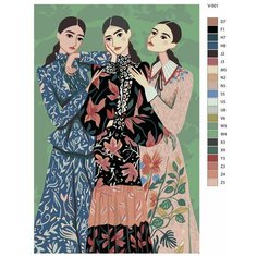 Картина по номерам V-501 "Три сестры" 50x70 см Brushes Paints