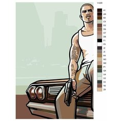 Картина по номерам V-220 "Grand Theft Auto (GTA)" 40х60 Brushes Paints