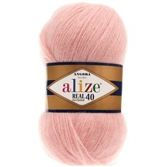 Пряжа Alize Angora Real 40 (Ангора Реал 40) - 2 шт цвет 363 нежная роза 40% шерсть, 60% акрил 100г 480м