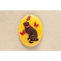 Молд для рукоделия 169 Медальон кошечка, кошка HobbyPage