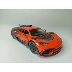 Коллекционная машинка игрушка металлическая Merсedes AMG для мальчиков масштабная модель 1:24 оранжевый Китай
