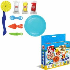 Набор для творчества Масса для лепки Joy Doh набор PIZZA fun-веселая пицца, нож для пиццы,5 аксессуаров,3 пакетика с тестом PIZZ-60 bag /48/
