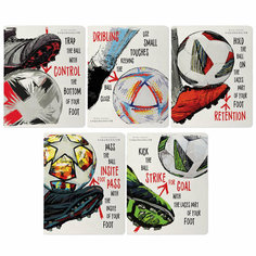 Тетрадь общая А5,48л, клет, скреп, FOOTBALL. BLACK AND WHITE,5шт/уп,7-48-1233/5 Bruno Visconti