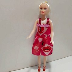 Кукла" Барби в стильном красном платье размер 26.6.2 см. 1000toys