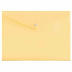 Calligrata Папка-конверт на кнопке А4 180 мкм Calligrata Pastel, полупрозрачная, жёлтая ваниль