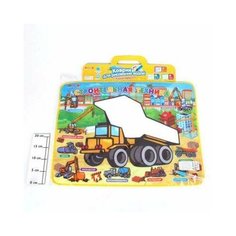 Коврик Умный я для рисования водой с водным маркером Строительная техника Zhorya