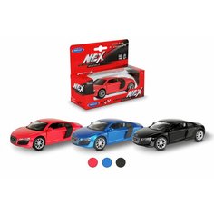 Машинка 2009 AUDI R8 V10 / модель машины 1:38 с пружинным механизмом / цвет в ассортименте Welly
