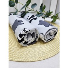 Пеленки из футера с начесом "Танцующие панды" 90*100см-2шт Чудо Детство