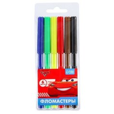 Фломастеры, 6 цветов, Тачки Disney