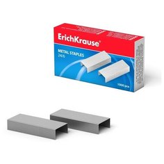 Скобы для степлера ErichKrause № 24/6, 1000 штук, заточенные с усиленной пробивной способностью
