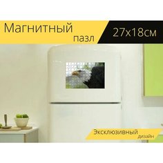 Магнитный пазл "Орел, птица, ящер" на холодильник 27 x 18 см. Lots Prints