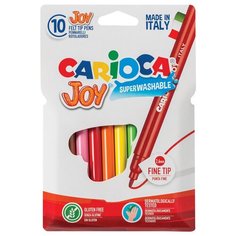 Фломастеры Carioca "Joy", 10цв, смываемые, картон, европодвес - 4 шт.