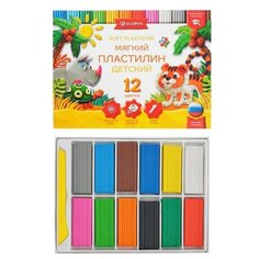Пластилин GLOBUS «Детский», 12 цветов, 180 г, мягкий Глобус