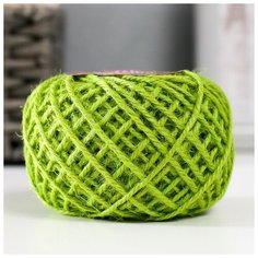 Пряжа 100% джут "Softino Jute Colored" 50м ±2м светло-зелёный 50 гр, 1шт