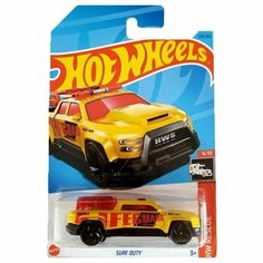 HKG67 Машинка игрушка Hot Wheels металлическая коллекционная Surf Duty желтый