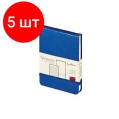 Комплект 5 штук, Блокнот с резин. А6 100л. клетка MEGAPOLIS, синий 3-104/01 Bruno Visconti