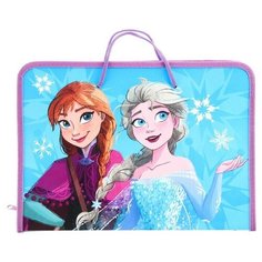 Папка д/труда А4 с ручками молния вокруг пластик ПТР-6 Холодное сердце Disney