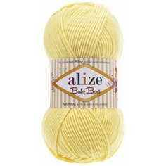 Пряжа Alize Baby best светло-лимоный (250), 90%акрил/10%бамбук, 240м, 100г, 3шт