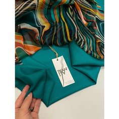 Ткань Костюмно-плательная однотонная фланелевая шерсть, 1 м. Noname