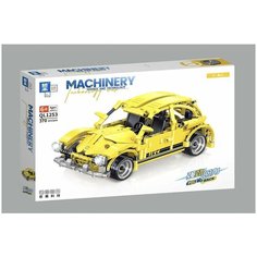 Конструктор инерционная машинка Желтый автомобиль 1253 - 370 элементов Zhe Gao