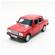 Коллекционный металлический автомобиль Жигули классика ВАЗ 2107 1:24 20 см. (2201A) (Цвет: Красный) MSN Toys