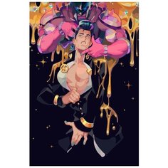 Картина по номерам на холсте Аниме JOJO (Джованна, Джотаро, ДжоДжо) - 8935 В 60x40