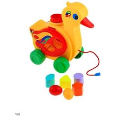 Игрушка-каталка с сортером Уточка-несушка Полесье
