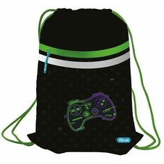 Мешок для обуви(сменка) "Super gamer" 35х46см вентиляционная сеточка, светоотражающая лента, карман на молнии Нет бренда